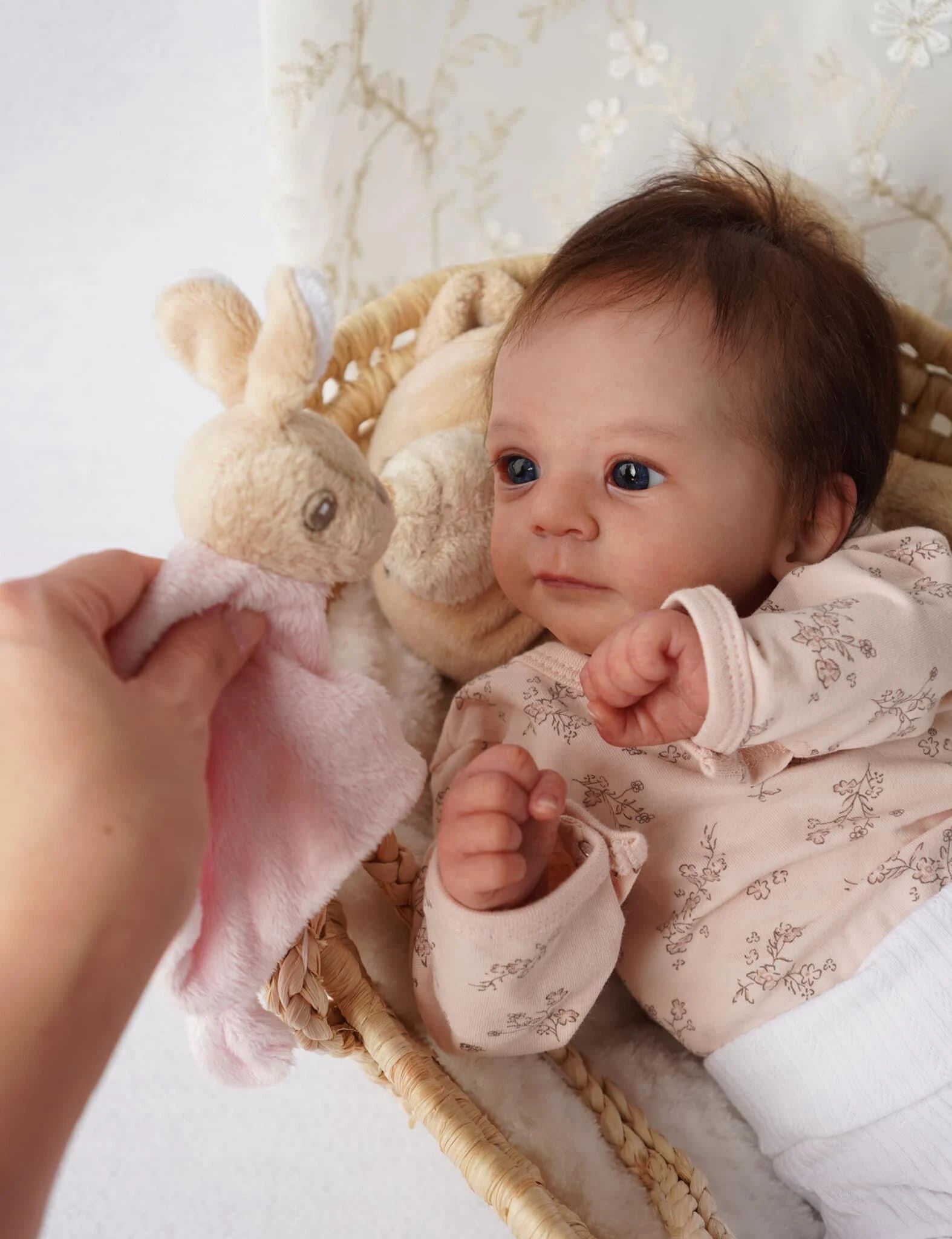 18-Inch/45CM Lifelike Already Painted Doll Newborn Baby Reborn Doll Hand Paint with Genesis High Quality 3D skin Tone