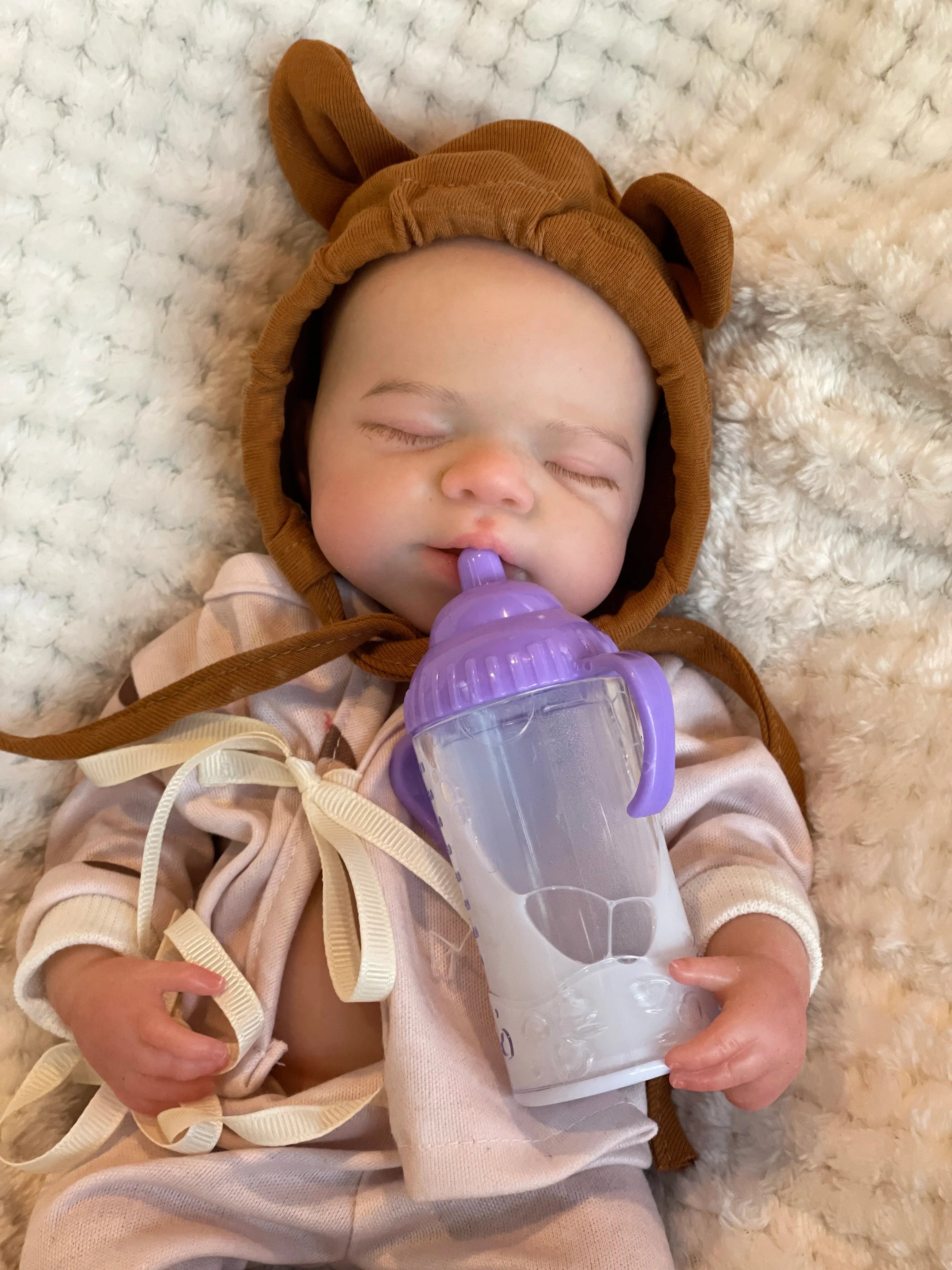 12-Inch/30cm Real Solid Silicone Twin Girls - Lifelike Full Body Mini Reborn Sisters Set