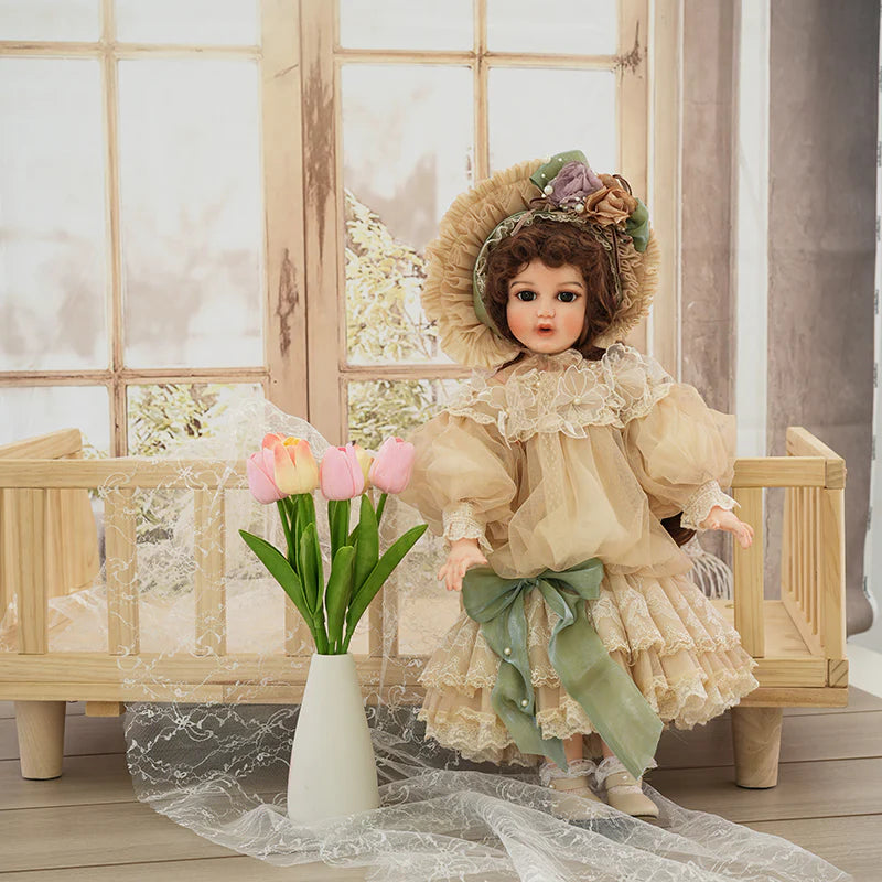 20-Inch/50cm Handcrafted Bisque Vintage Palace-Style Porcelain Doll