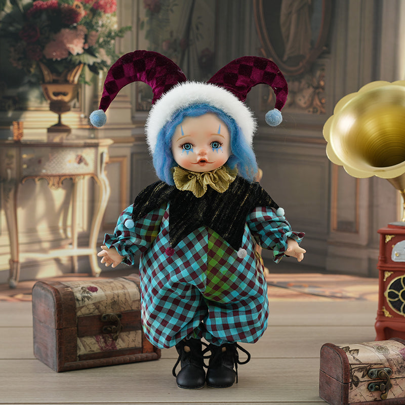 14-Inch/35cm Handcrafted Porcelain Clown Doll Halloween Baby Doll Gift