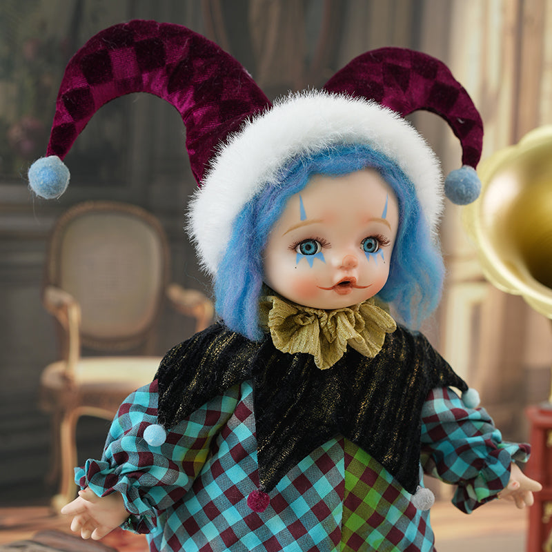 14-Inch/35cm Handcrafted Porcelain Clown Doll Halloween Baby Doll Gift