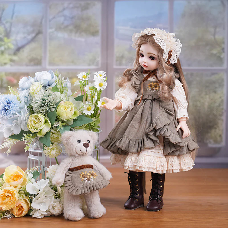 PASTORAL COUNTRY‑STYLE BALL‑JOINTED DOLL (BJD) 18‑INCH/45CM COLLECTIBLE