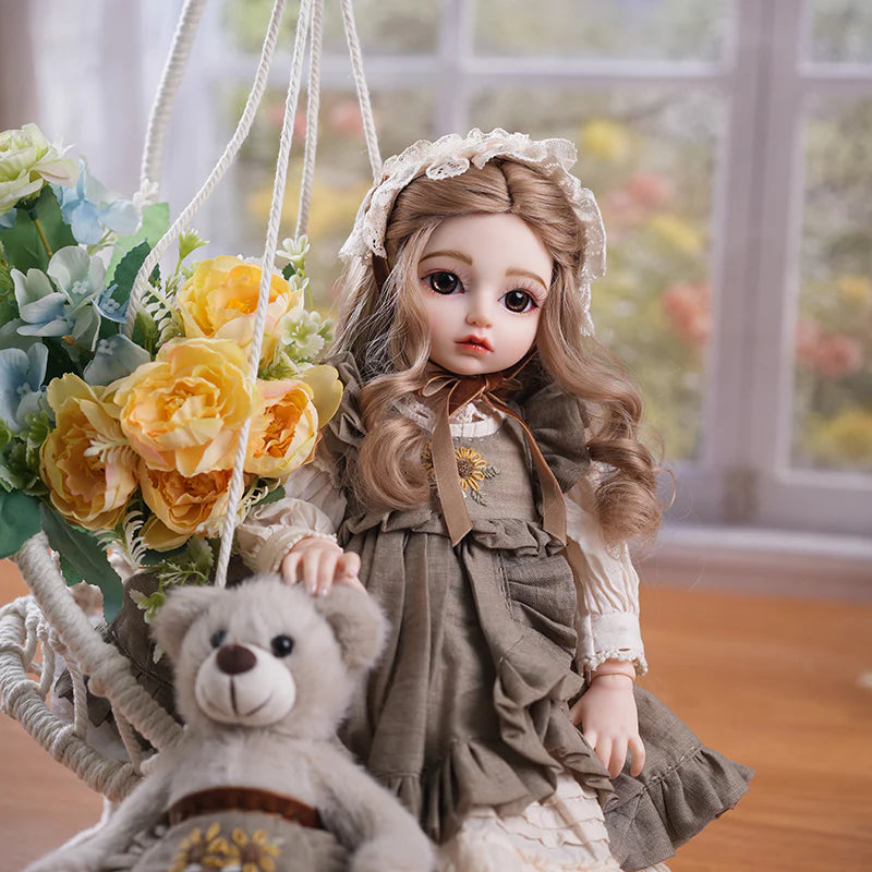 PASTORAL COUNTRY‑STYLE BALL‑JOINTED DOLL (BJD) 18‑INCH/45CM COLLECTIBLE