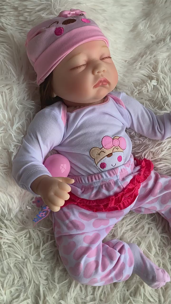 Sleeping Reborn Doll 22 inch With Cloth Body, With different styles, Festival Present Toy & Collector Gift For Girls