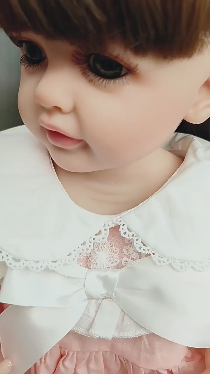 22 Inch with Full Vinyl Sound‑Sensor Reborn Doll, Engaging Companion Play Toy, Perfect Present for Kids & Adult Collectors on Special Days