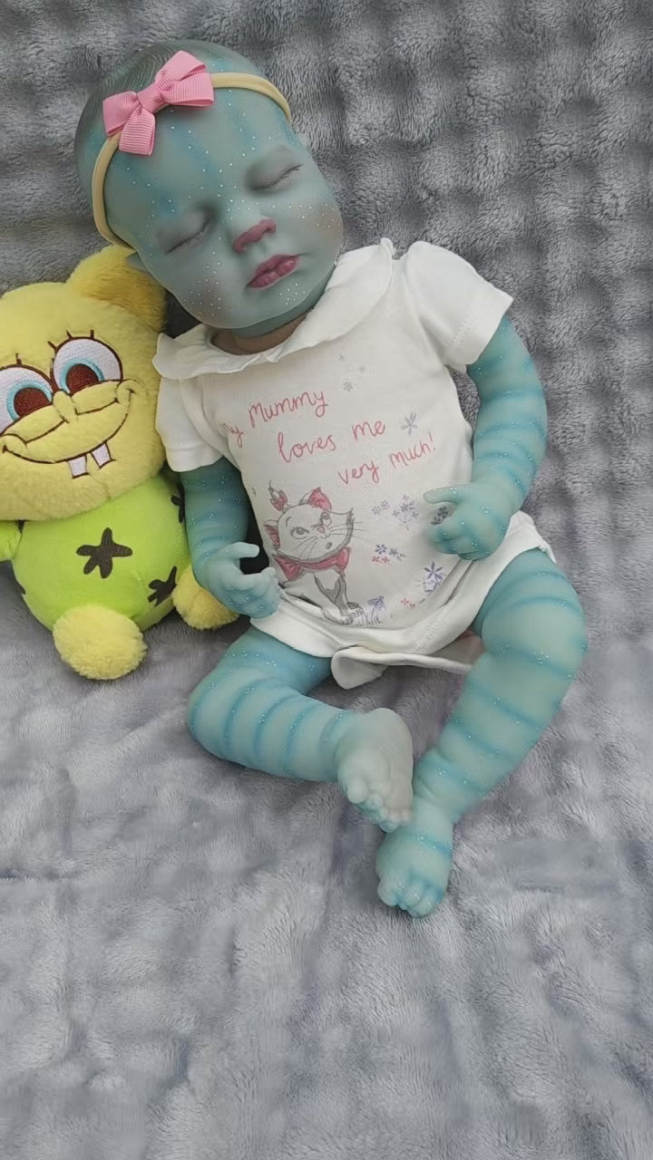 19 inch Cloth‑Body Sleeping Themed Doll, Cartoon Print Onesie Outfit, Multi‑age Companion for Holiday Gifting