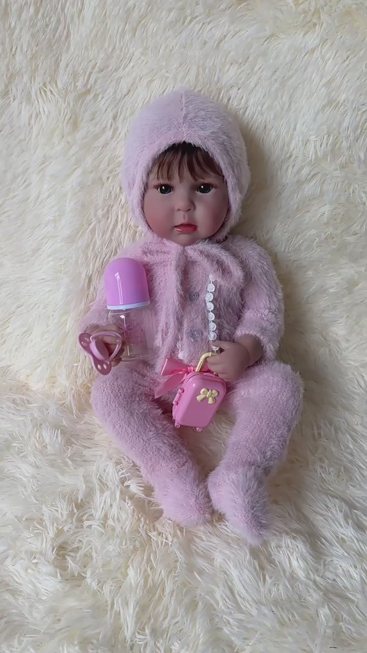 20 Inch Full‑Body Vinyl Realistic Baby Doll, Sweet Delicate Look, Great Keepsake for Kids and Adult Doll Collectors