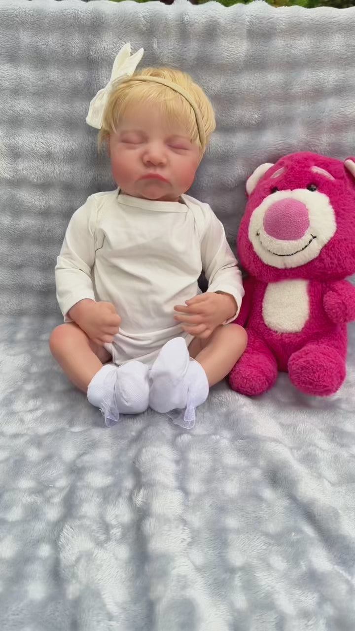 20/24 inch Reborn Dolls with Cloth Body Touch Soft implanted Gold hair,  Newborn Baby Dolls Toys for Girls Reborn Dolls