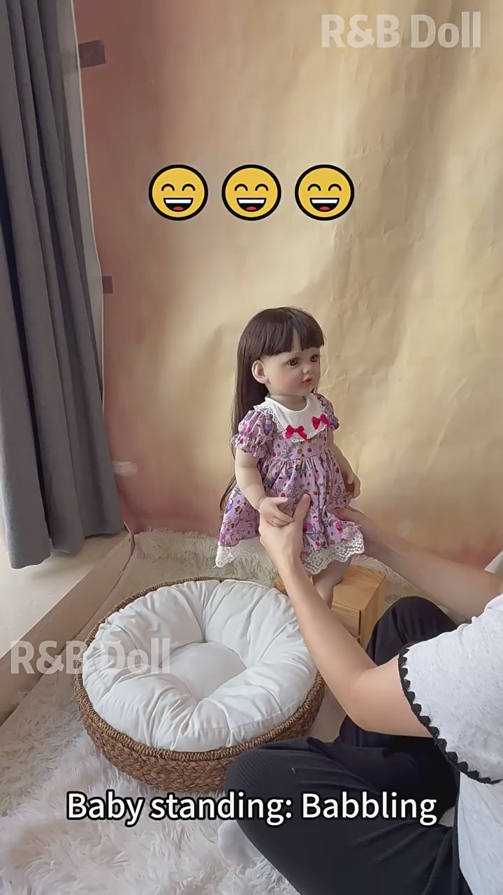 22 Inch Sound‑Sensor Reborn Doll with Full Vinyl & Cloth Body Versions, Engaging Playmate for Children and Adult Collectors for Special Occasions
