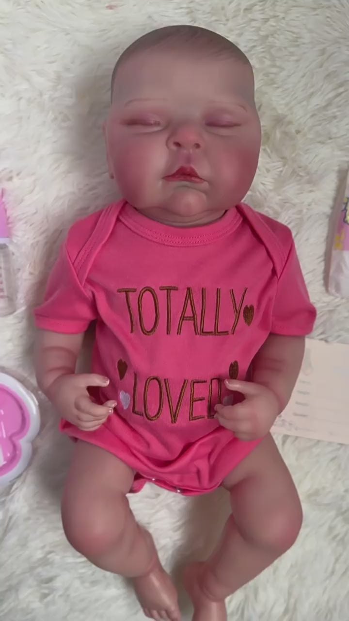20 Inch Full Vinyl Realistic Sleeping Doll, Delicate Baby‑Like Details, Ideal Keepsake for Kids and Adult Doll Collectors
