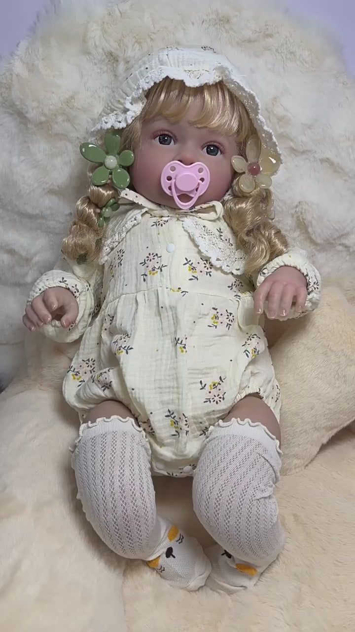 Real‑Looking 24 Inch with Cloth Body Doll, Warm Playmate for Kids & Adult Doll Lovers for Special Gift‑Giving Moments