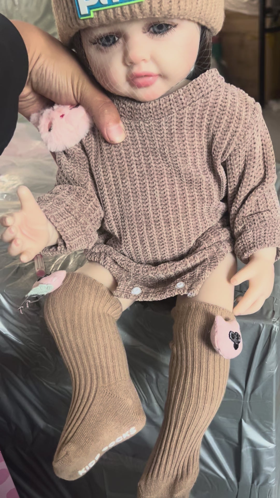 Talking Reborn Baby Doll 22 Inch 55cm Soft Vinyl Full Body Lifelike Newborn Girl Doll with Interactive Realistic Sounds