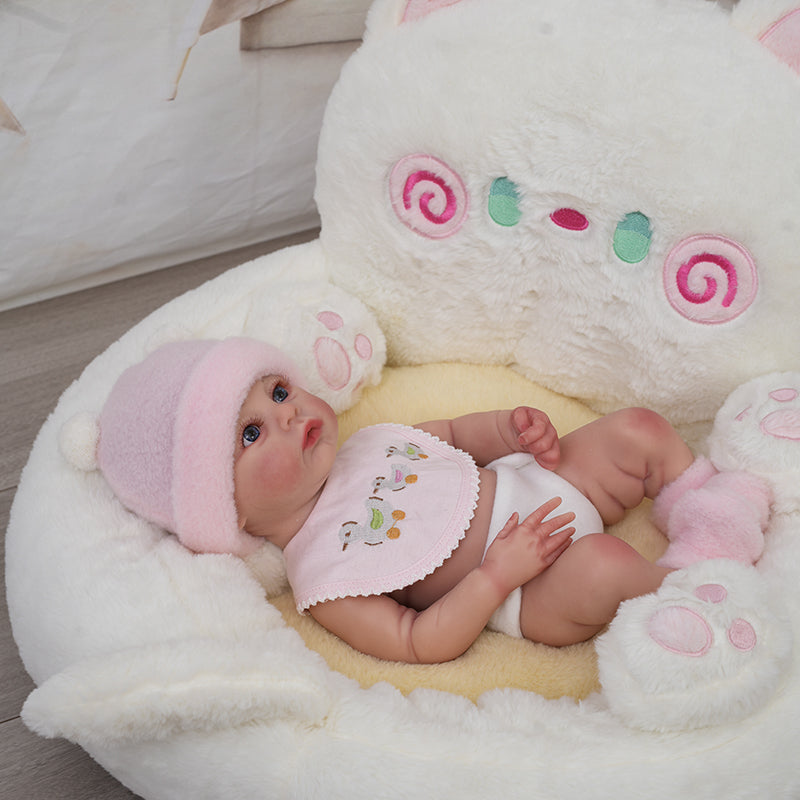 16 inch/40cm Realistic Full Silicone Little Girl Reborn Baby Dolls