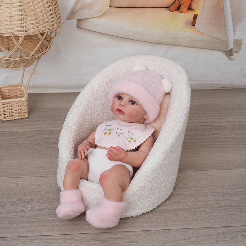 16 inch/40cm Realistic Full Silicone Little Girl Reborn Baby Dolls