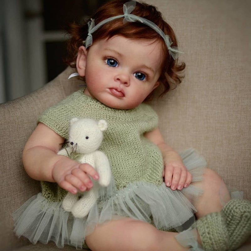 22-Inch/55cm Full Body Vinyl Reborn Girl Doll - Realistic 55cm Waterproof Bathable Baby with Rooted Hair