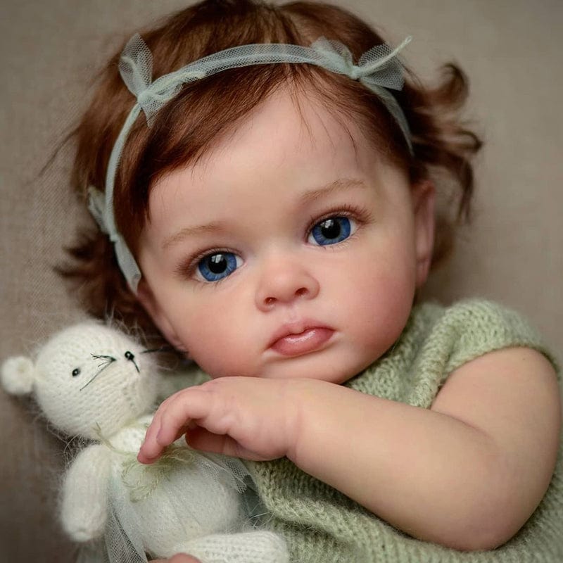 22-Inch/55cm Full Body Vinyl Reborn Girl Doll - Realistic 55cm Waterproof Bathable Baby with Rooted Hair
