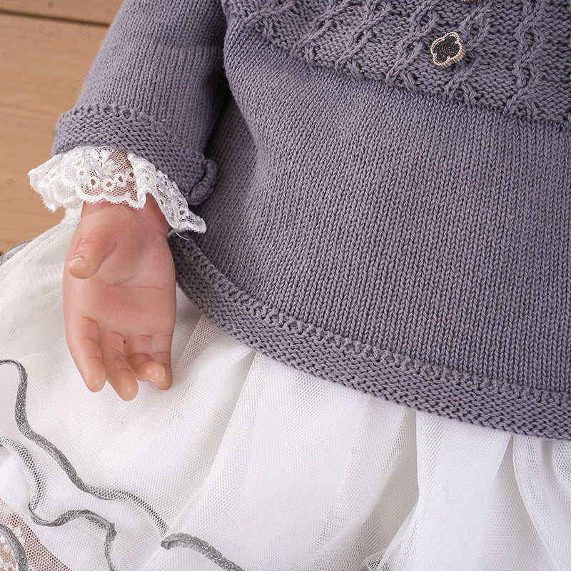 Lifelike Reborn Baby Doll with Soft Cloth Body and A Bear Toy 26 Inches/65cm